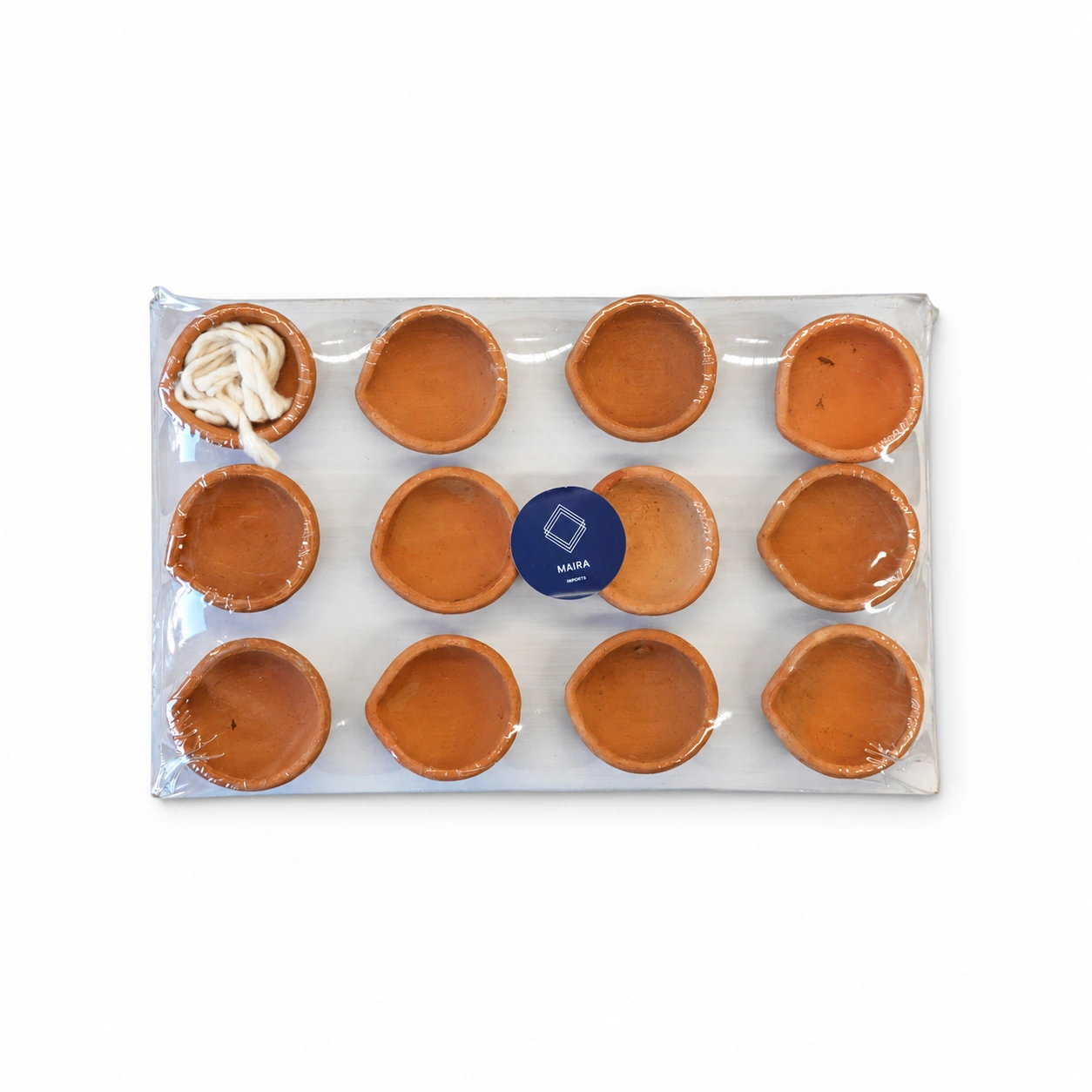 Maira's Kitchen - Desi Diya with Cotton Wicks | 12 Pack