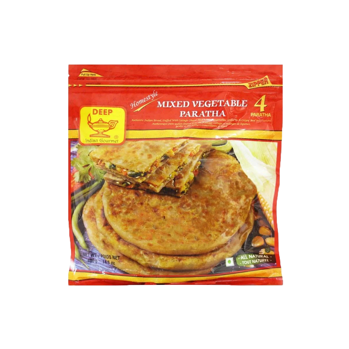 Deep - Mixed Vegetables Paratha | 4 Pcs