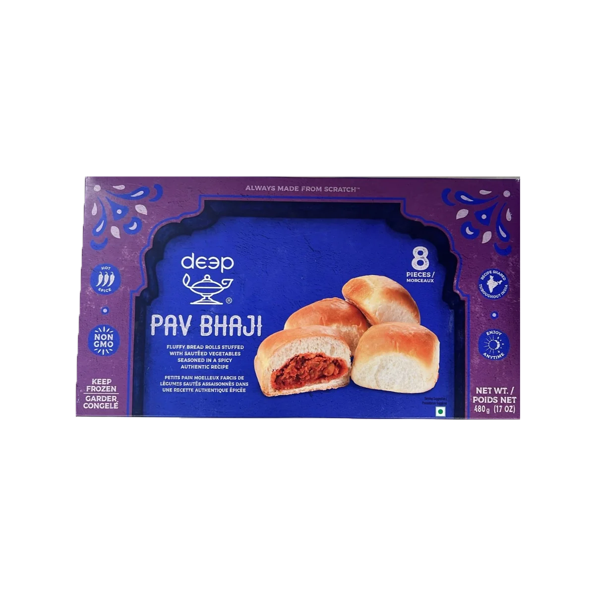 Deep - Pav Bhaji (8 Piece) Frozen | 480g