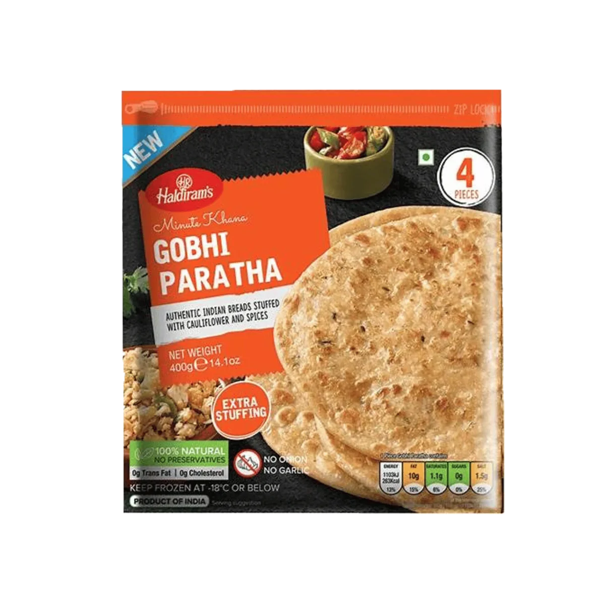 Haldiram's - Gobhi Paratha 4Pcs | 400g