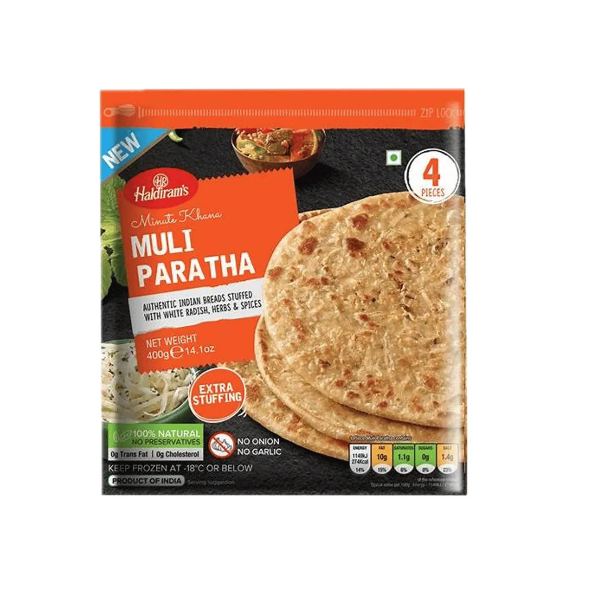 Haldiram's - Muli Paratha 4Pcs | 400g
