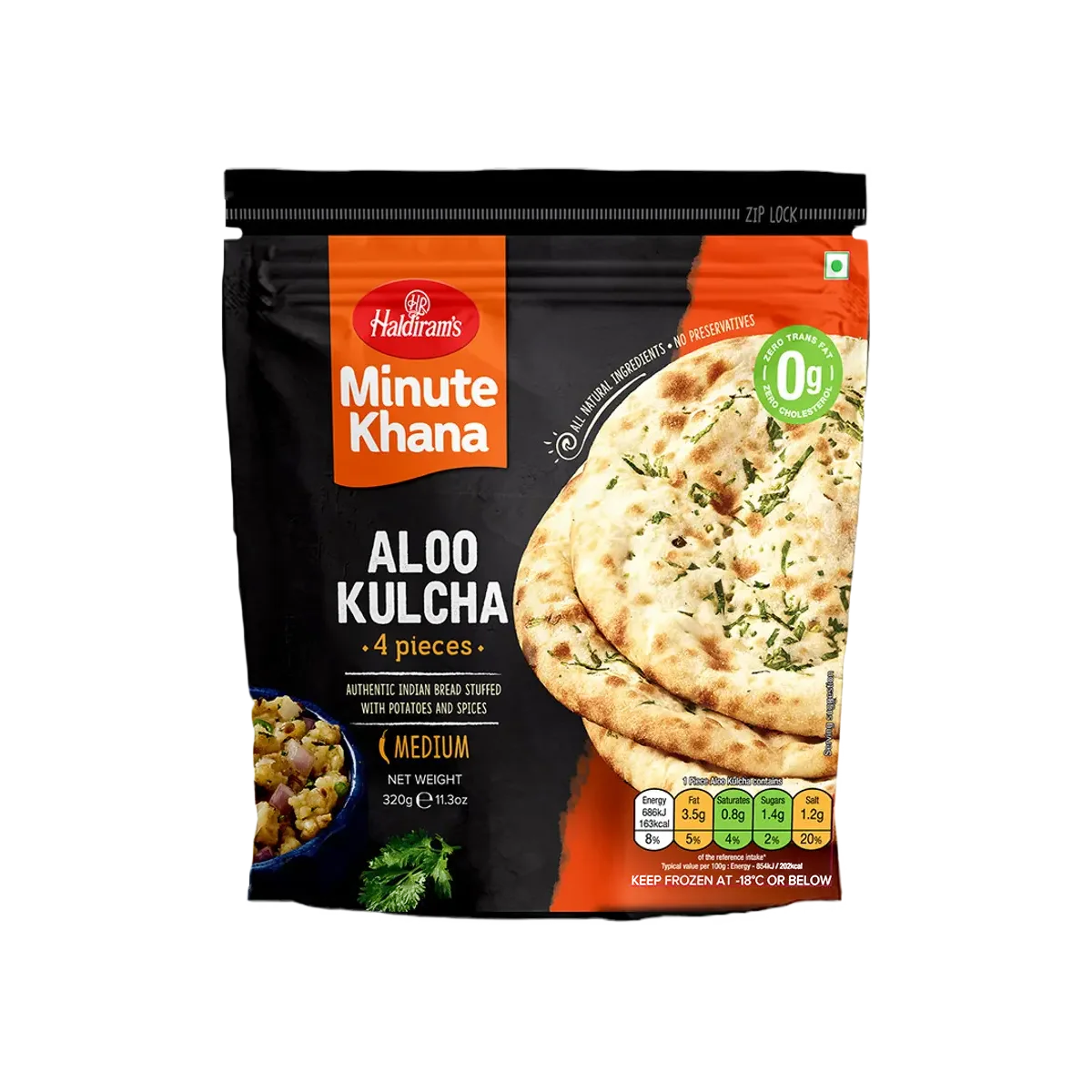 Haldiram's - Aloo Kulcha 4Pcs | 320g