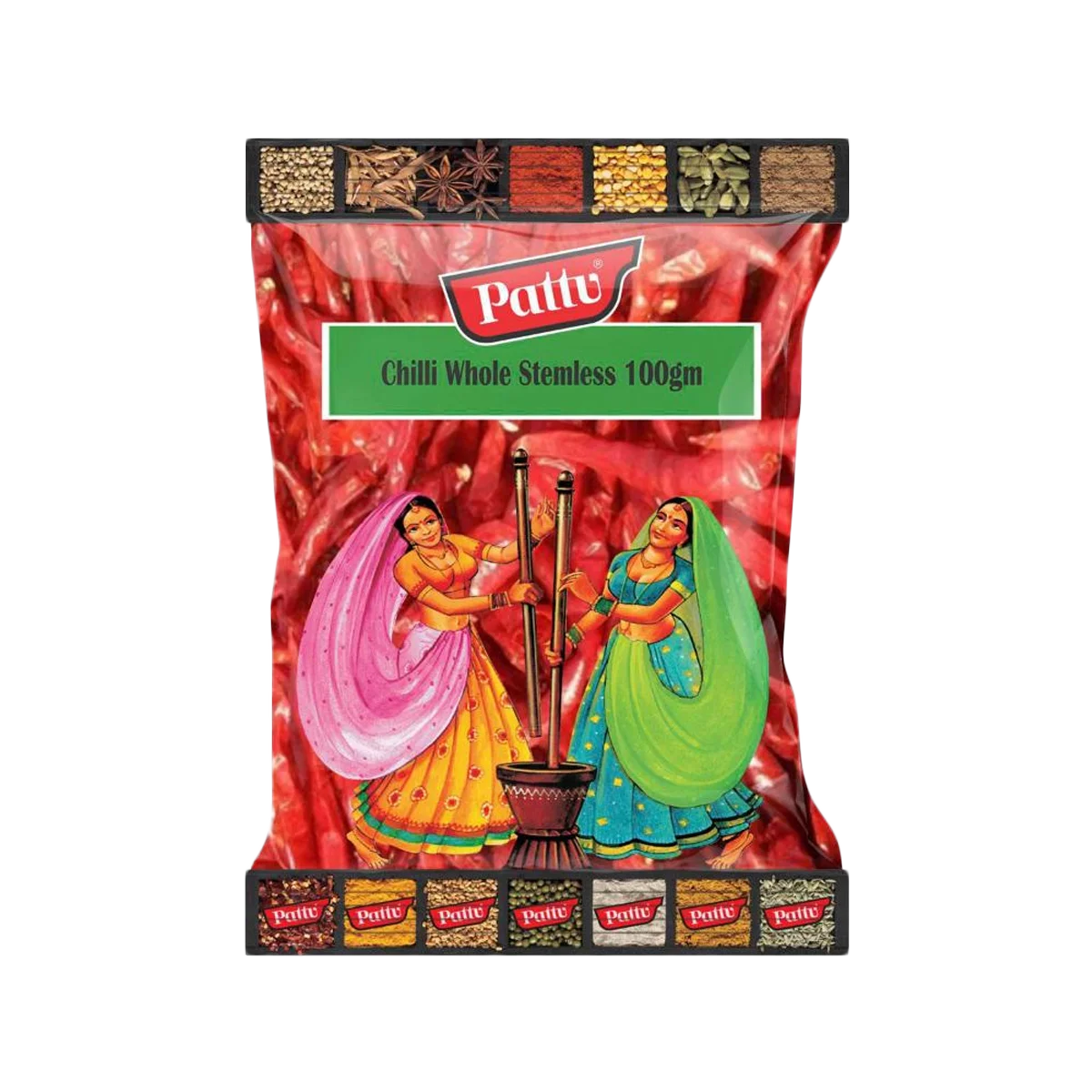 Pattu - Chilli Whole Stemless Dry | 100g