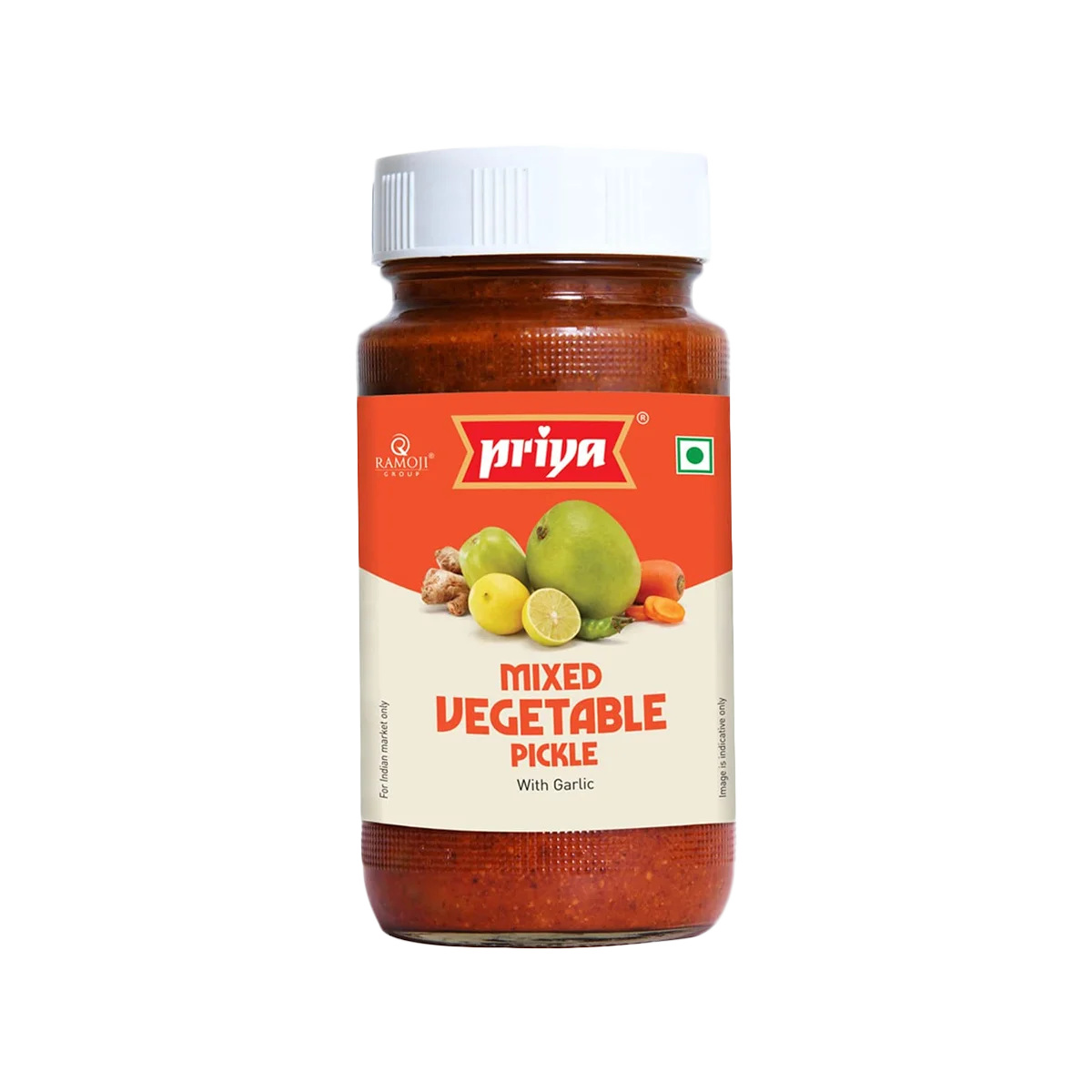 Priya - Mixed Vegetable Pickle with Garlic | 300g