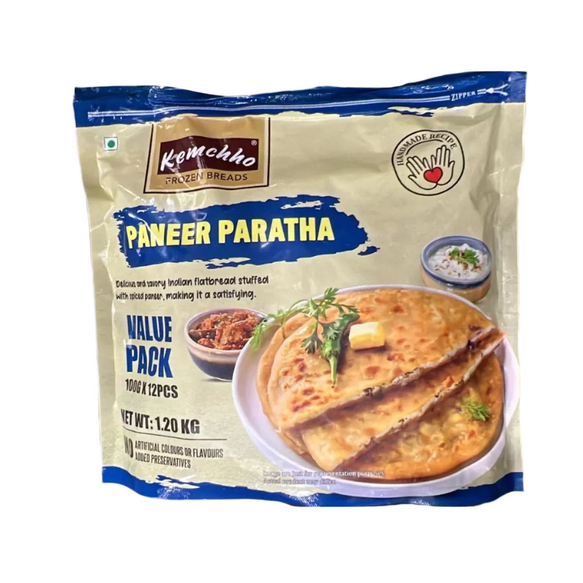 Kemchho - Frozen Paneer Paratha 1.2Kg | 12 Pcs