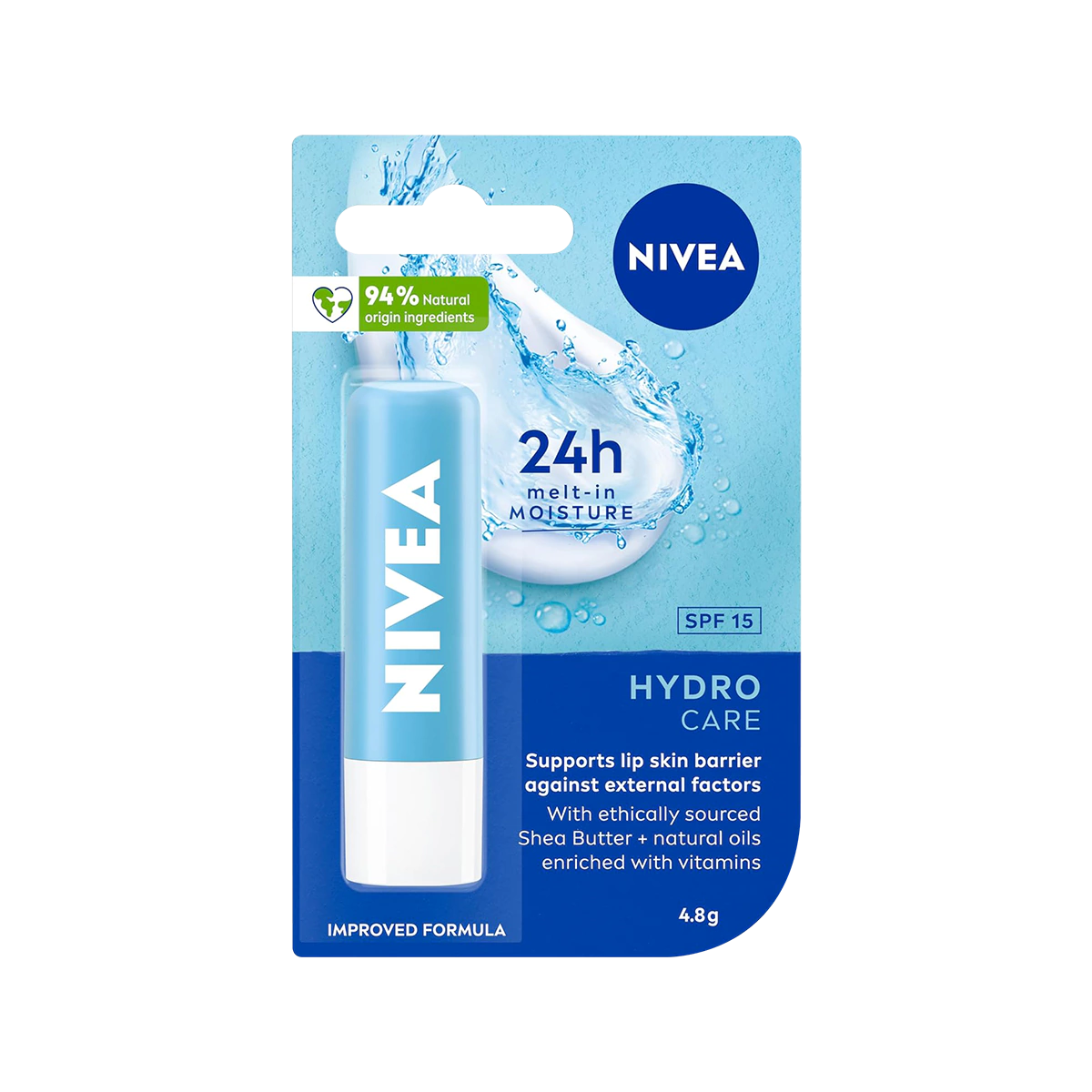 Nivea - Hydro Care SPF15 Lip Balm 4.8g | 1 Each