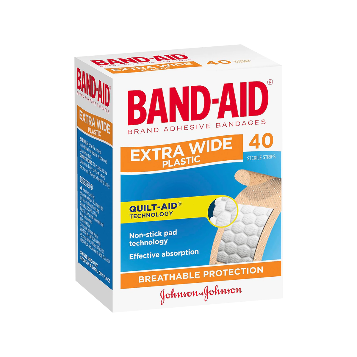 Johnson & Johnson - Band Aid Extra Wide Plastic | 40 Pack