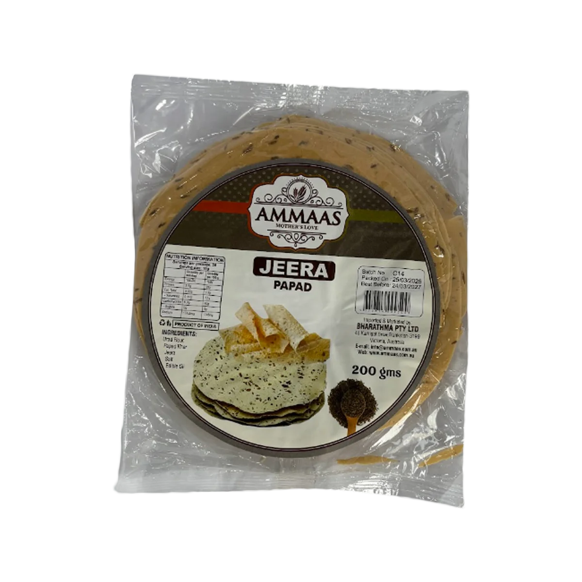 Ammaas - Papad Jeera | 200g