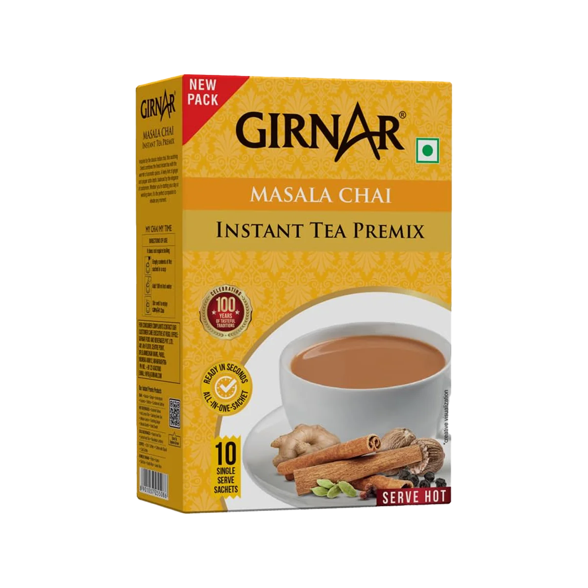 Girnar - Instant Chai Premix with Masala 140g | 10 Pack
