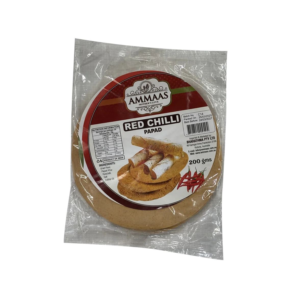 Ammaas - Papad Chilli | 200g