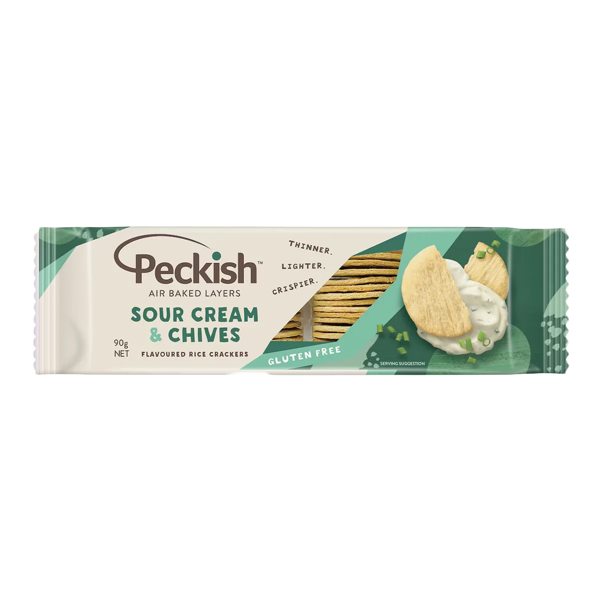 Peckish - Sour Cream & Chives Rice Crackers | 90g