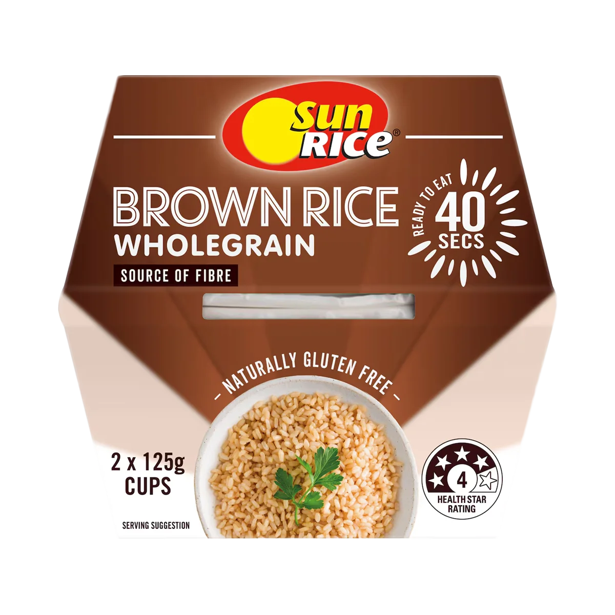 SunRice - Brown Wholegrain Rice Cup (2x125g) | 2 Pack