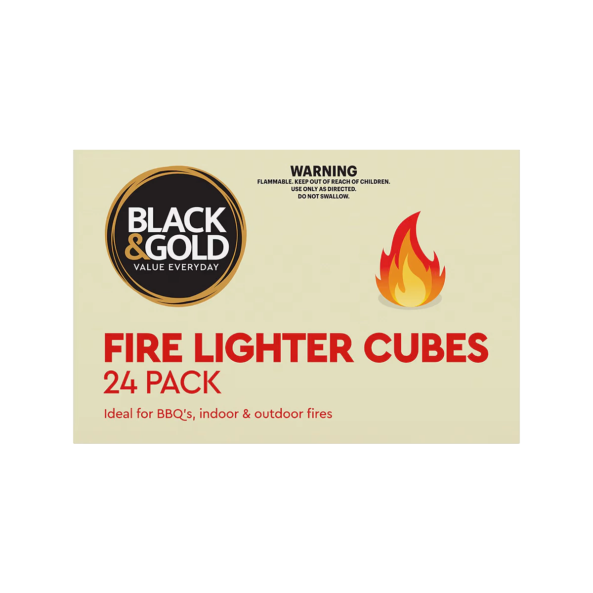 Black & Gold - Fire Lighters Cubes | 24 Pack