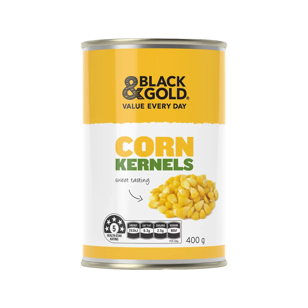 Black & Gold - Corn Kernels Can 400g | 1 Each