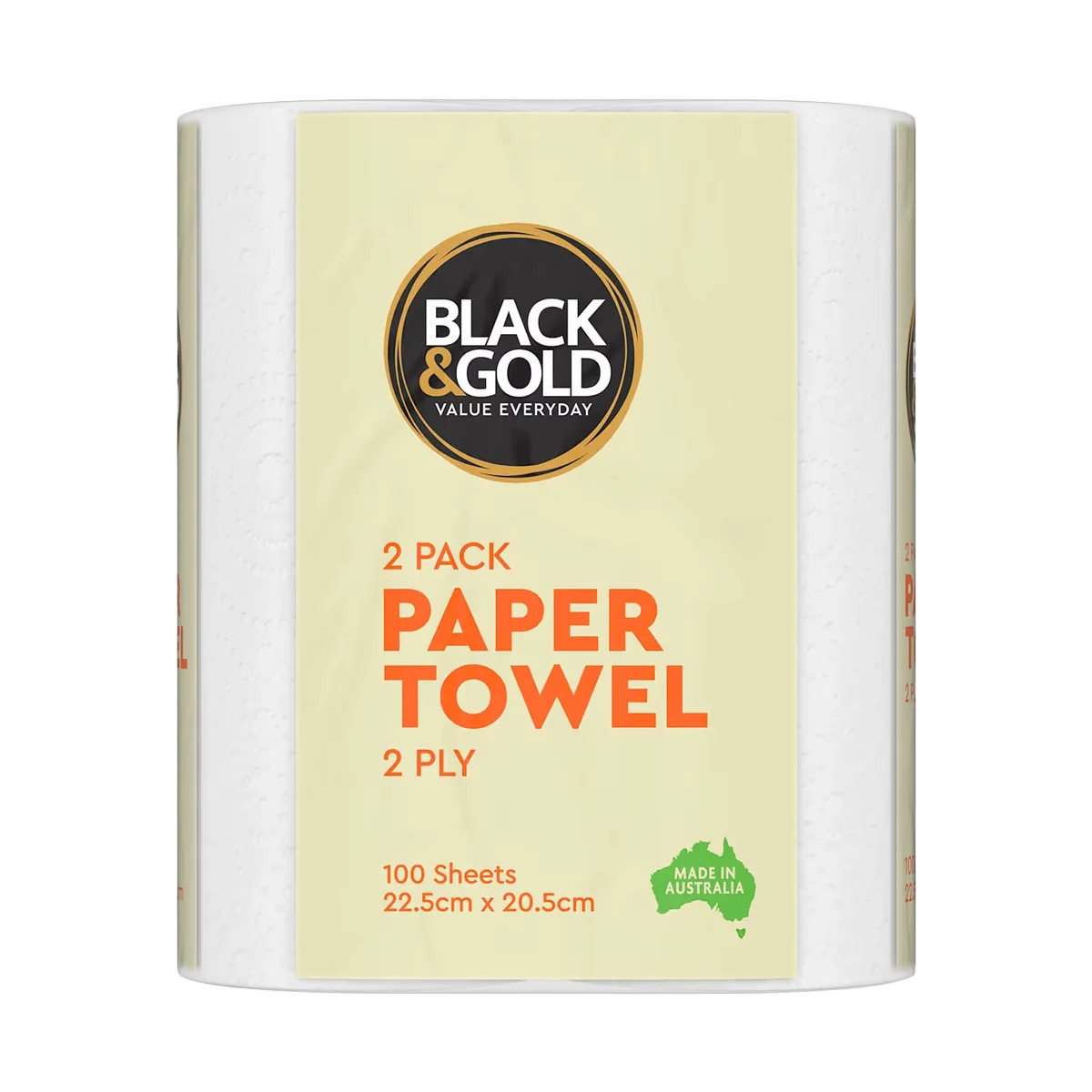 Black & Gold - Paper Towels 2 Ply 100 Sheets | 2 Pack
