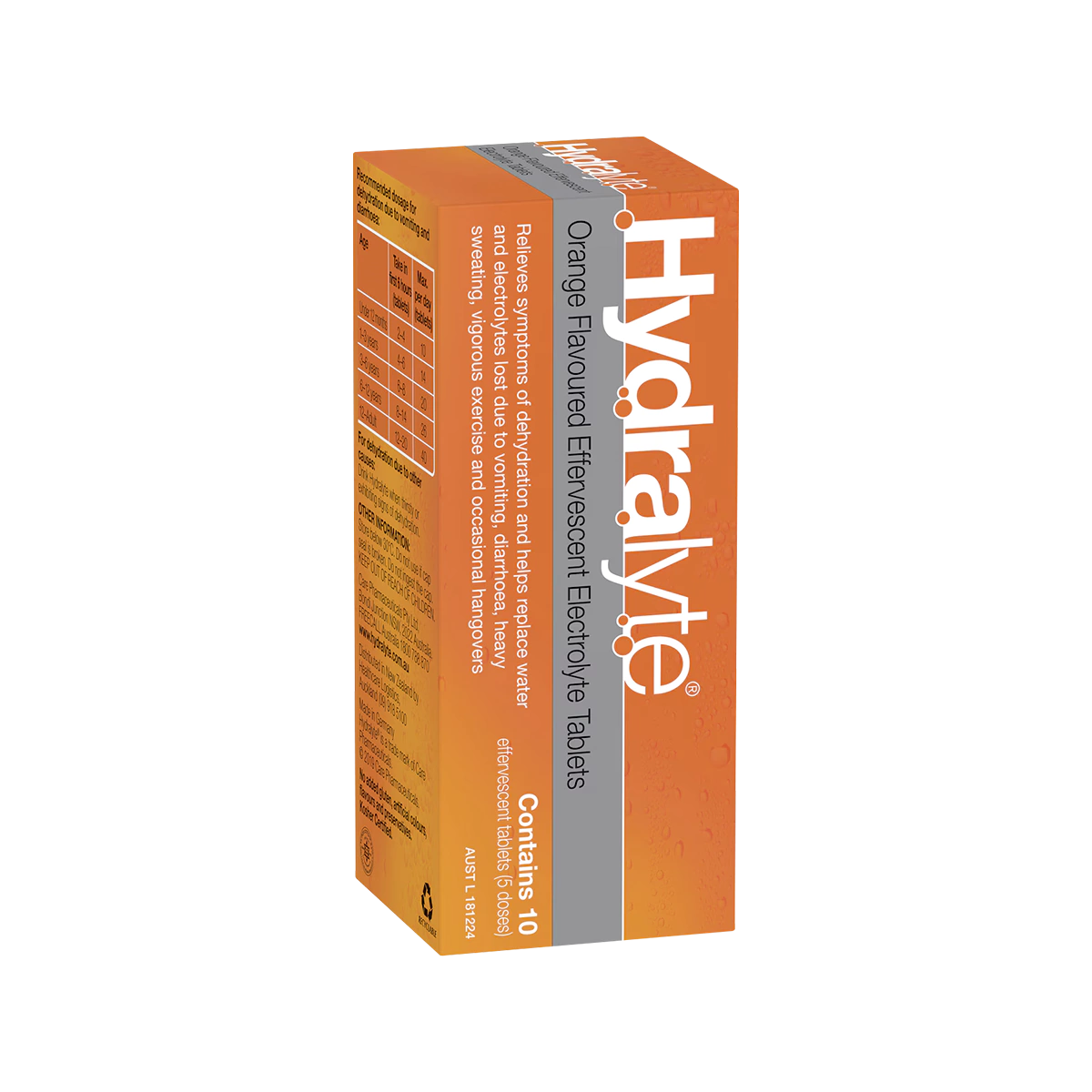 Hydralyte - Effervescent Electrolyte Tablets Orange | 10 Pack