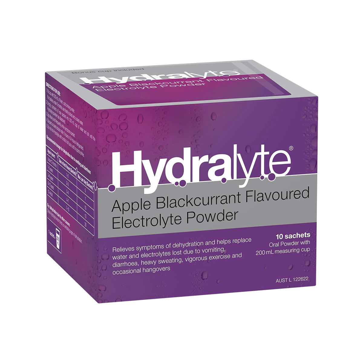 Hydralyte - Electrolyte Powder Apple & Blackcurrant | 10 Pack