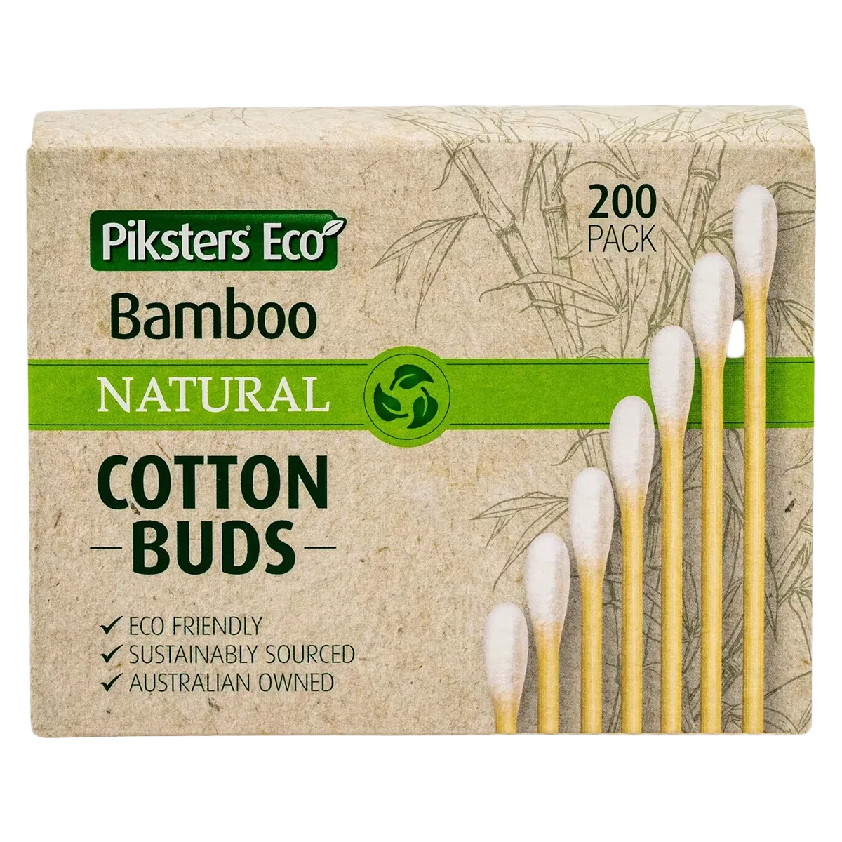 Piksters - Eco Bamboo Cotton Buds | 200 Pack