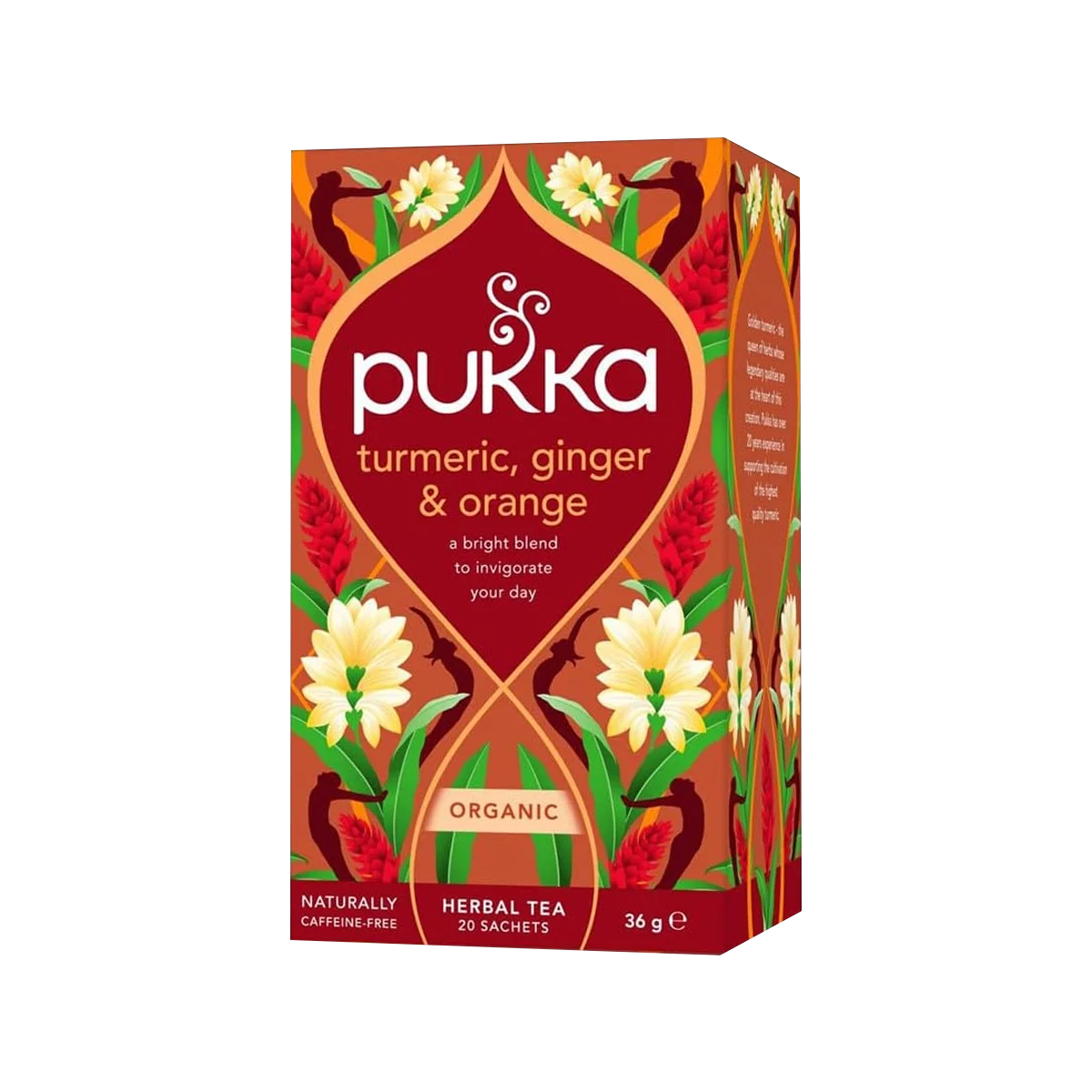 Pukka - Turmeric Ginger & Orange Organic Herbal Tea Sachets | 20 Pack