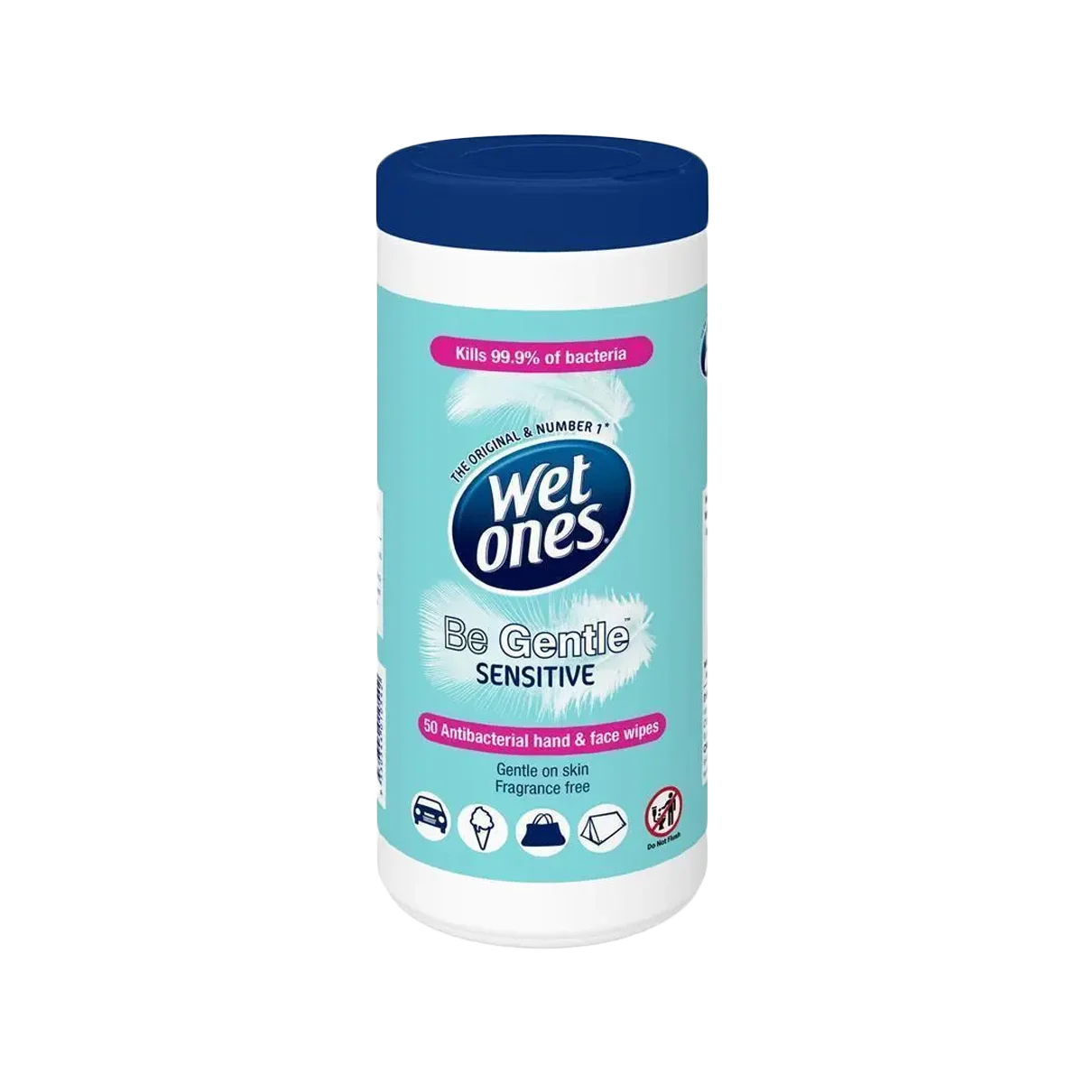 Wet Ones - Antibacterial Hand & Body Wipes Be Gentle Canister | 50 Pack