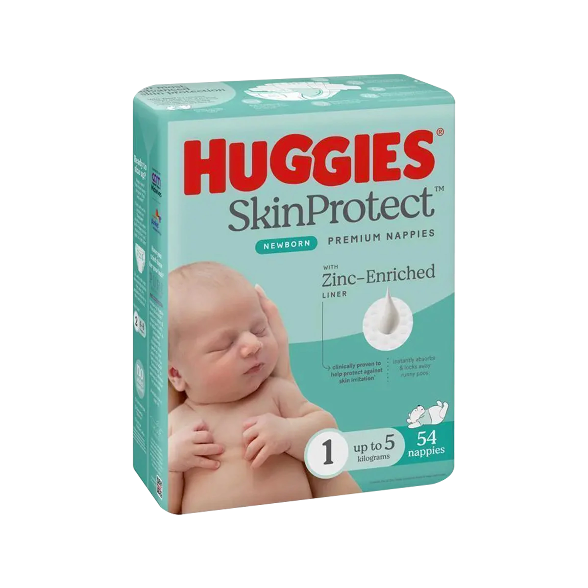Huggies - Nappies Newborn Skin Protect Size 2 | 48 Pack