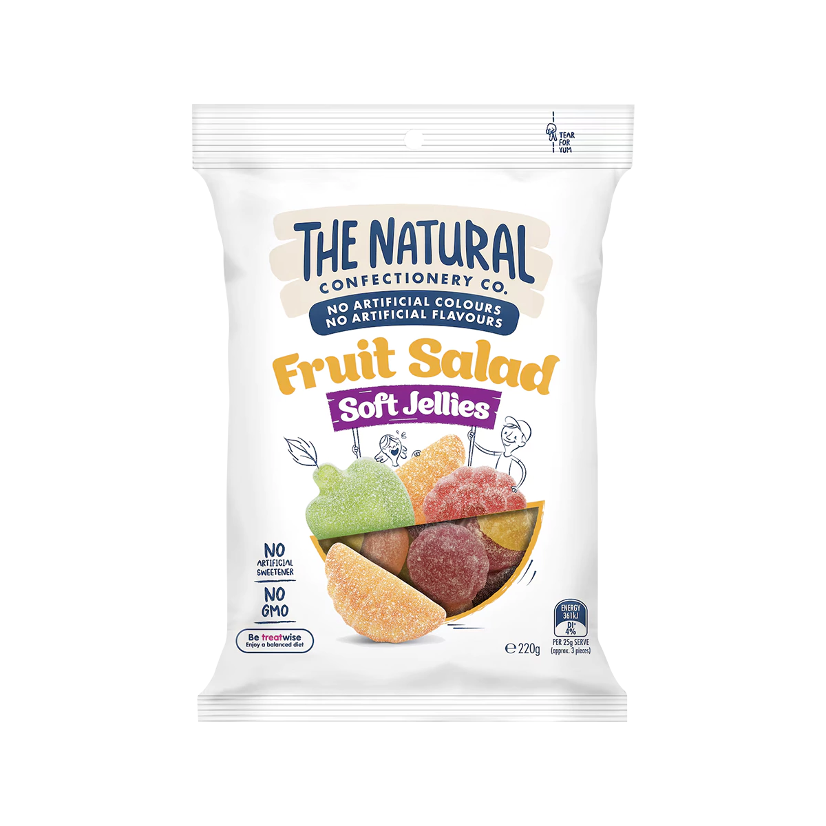 TNCC - The Natural Confectionery Co. Fruit Salad Soft Jellies Lollies | 220g