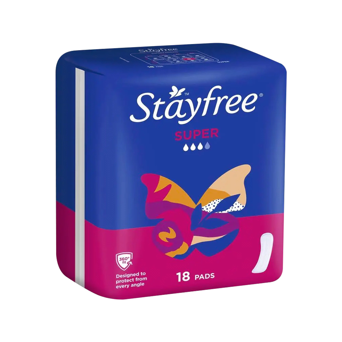 Stayfree - Super Sanitary Pads | 18 Pack