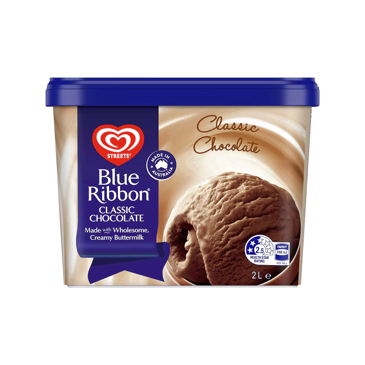 Blue Ribbon - Classic Chocolate Ice Cream | 2L