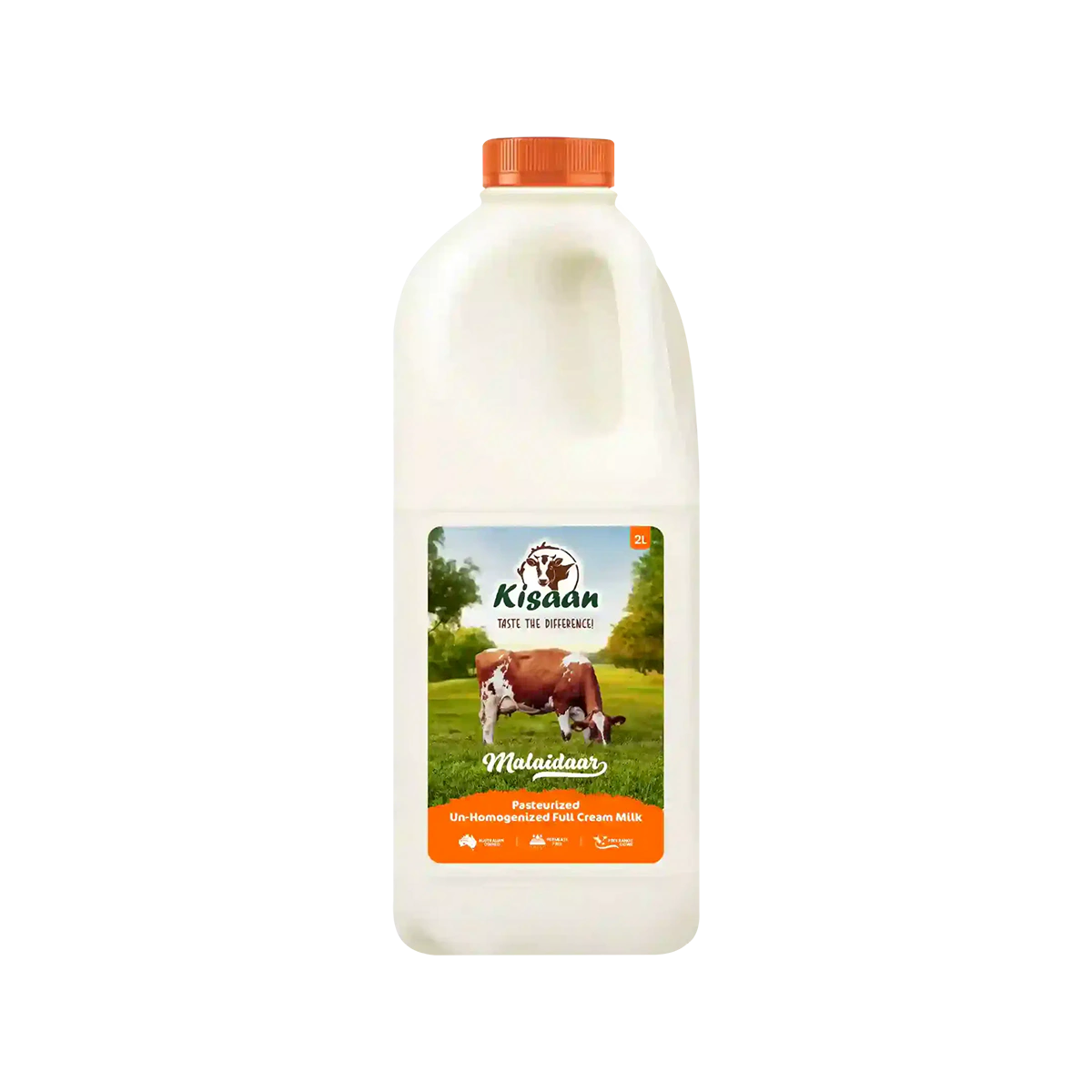 Kisaan - Cow MIlk Full Cream Pasteurised Un-Homogenised | 2L