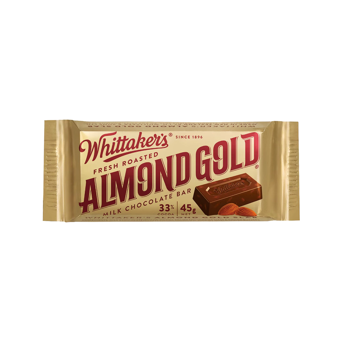 Whittaker's - Slab Milk Chocolate Almond Gold | 45g