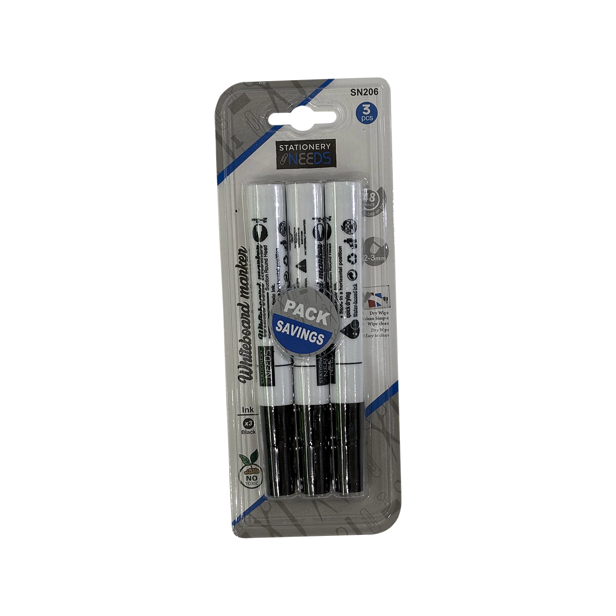 Uber - Whiteboard Marker Black | 3 Pack