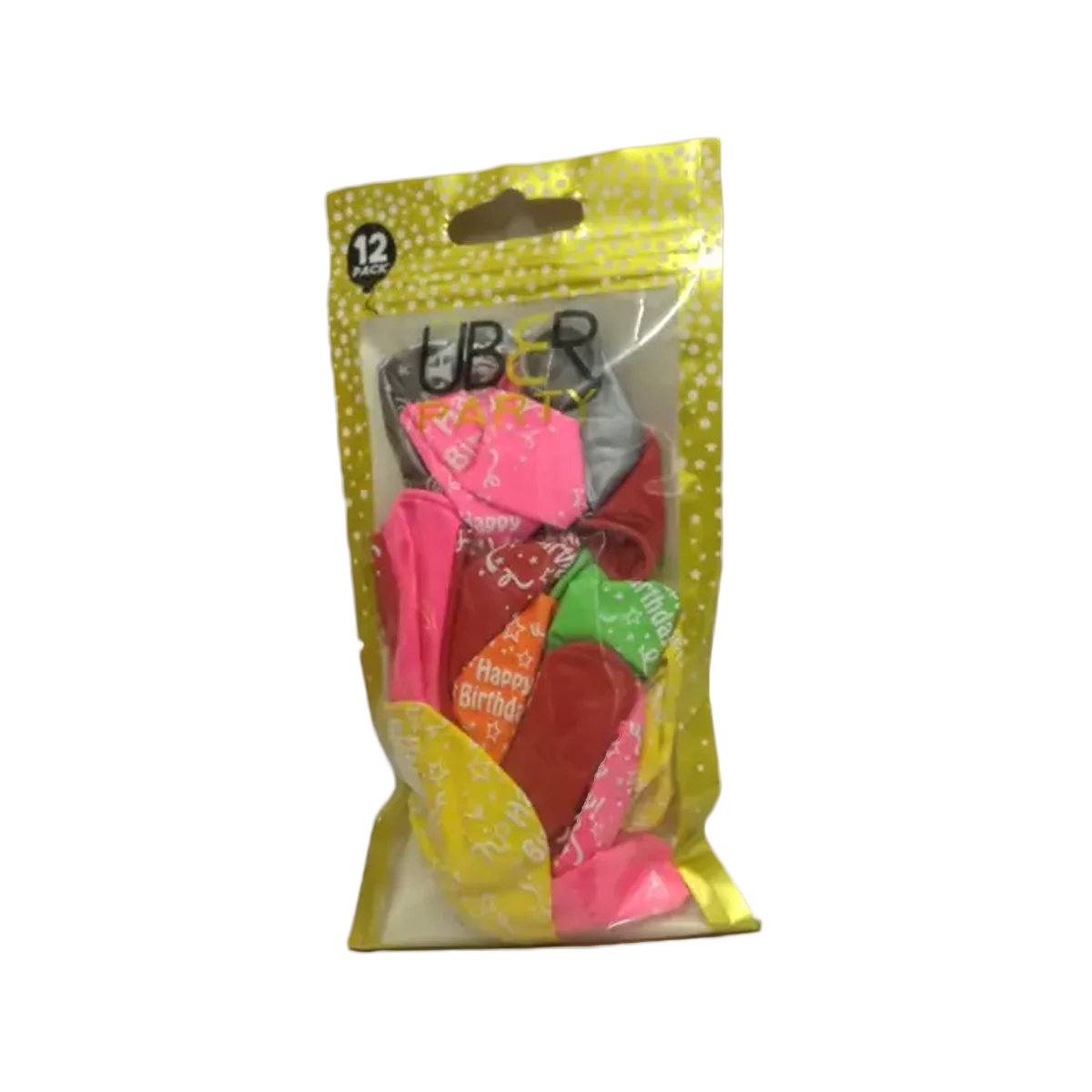 Uber - Happy Birthday Balloons | 12 Pack