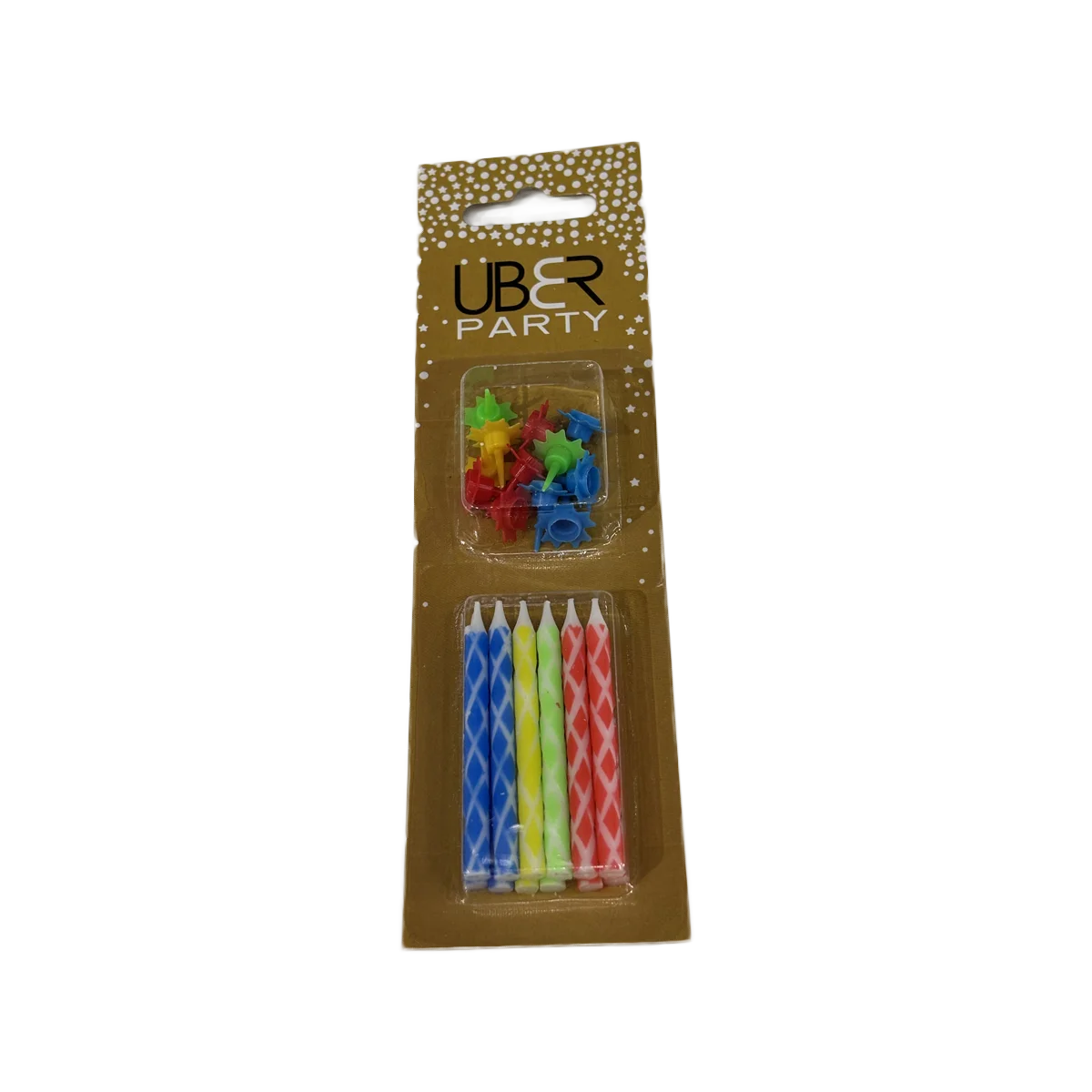 Uber - Spiral Stripe Candles | 12 Pack