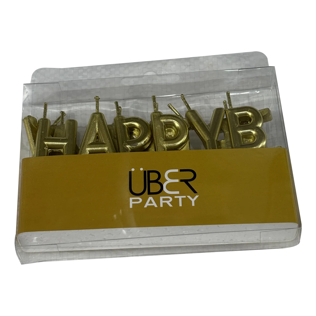 Uber - Happy Birthday Gold Silver Candles | 1 Pack