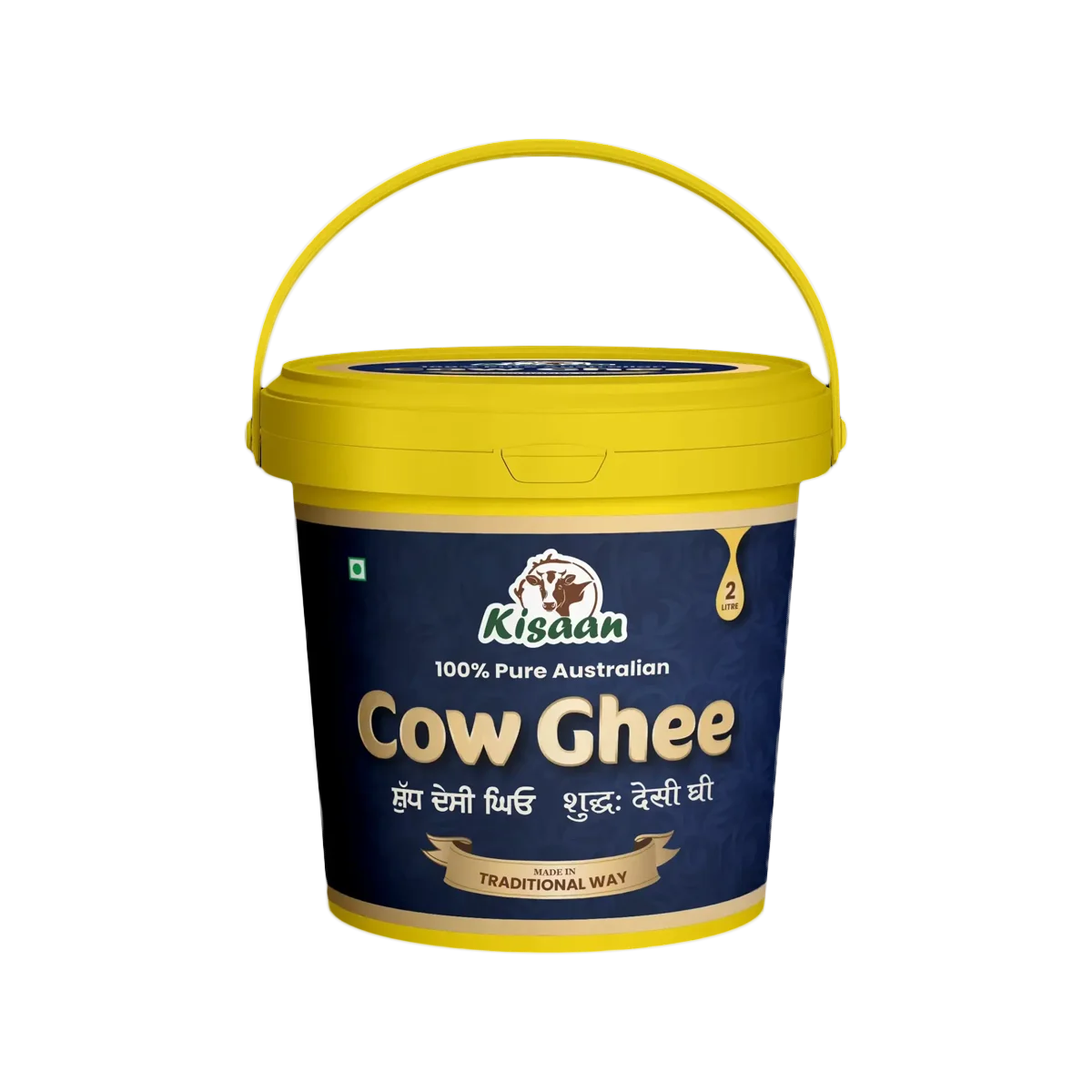 Kisaan - Pure Australian Cow Desi Ghee Bucket | 2L