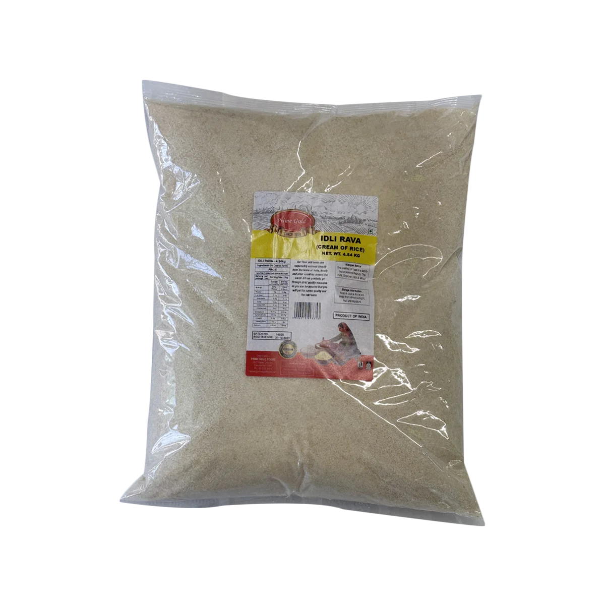 Prime Gold - Idli Rawa Flour | 4.54kg
