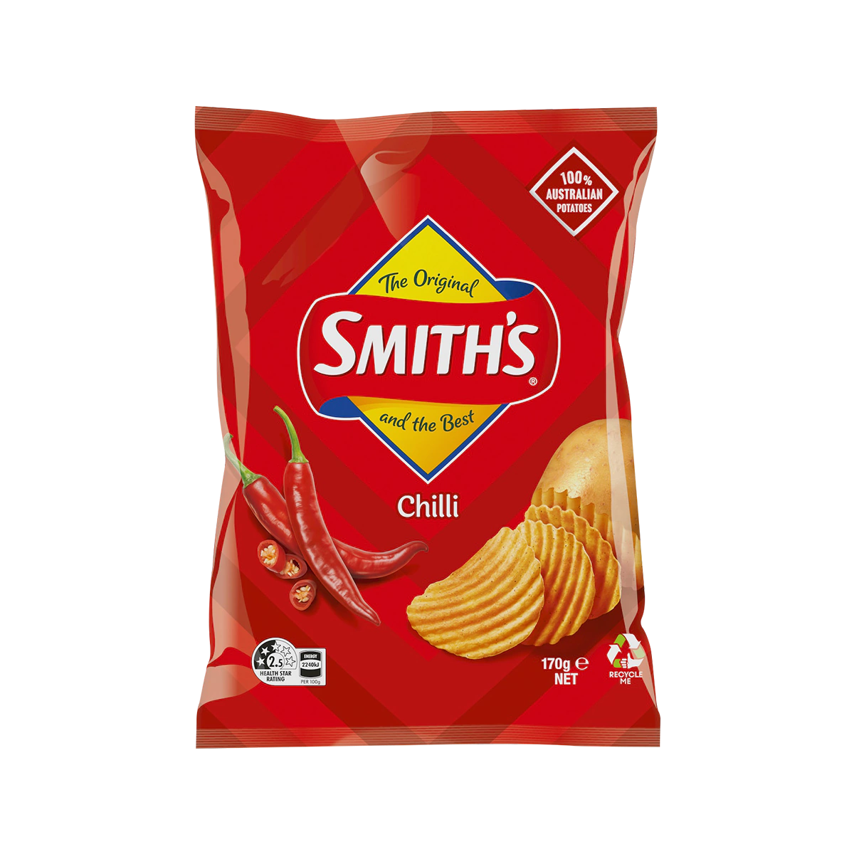 Smiths - Crinkle Cut Potato Chips Chilli | 170g