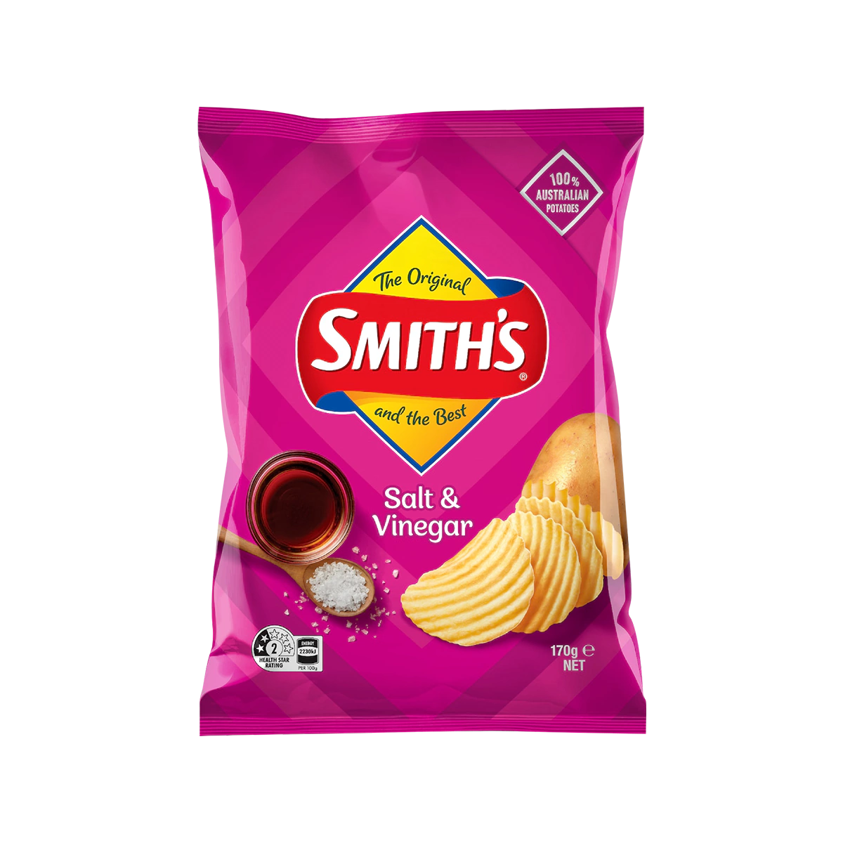 Smiths - Crinkle Cut Salt and Vinegar Chips | 170g
