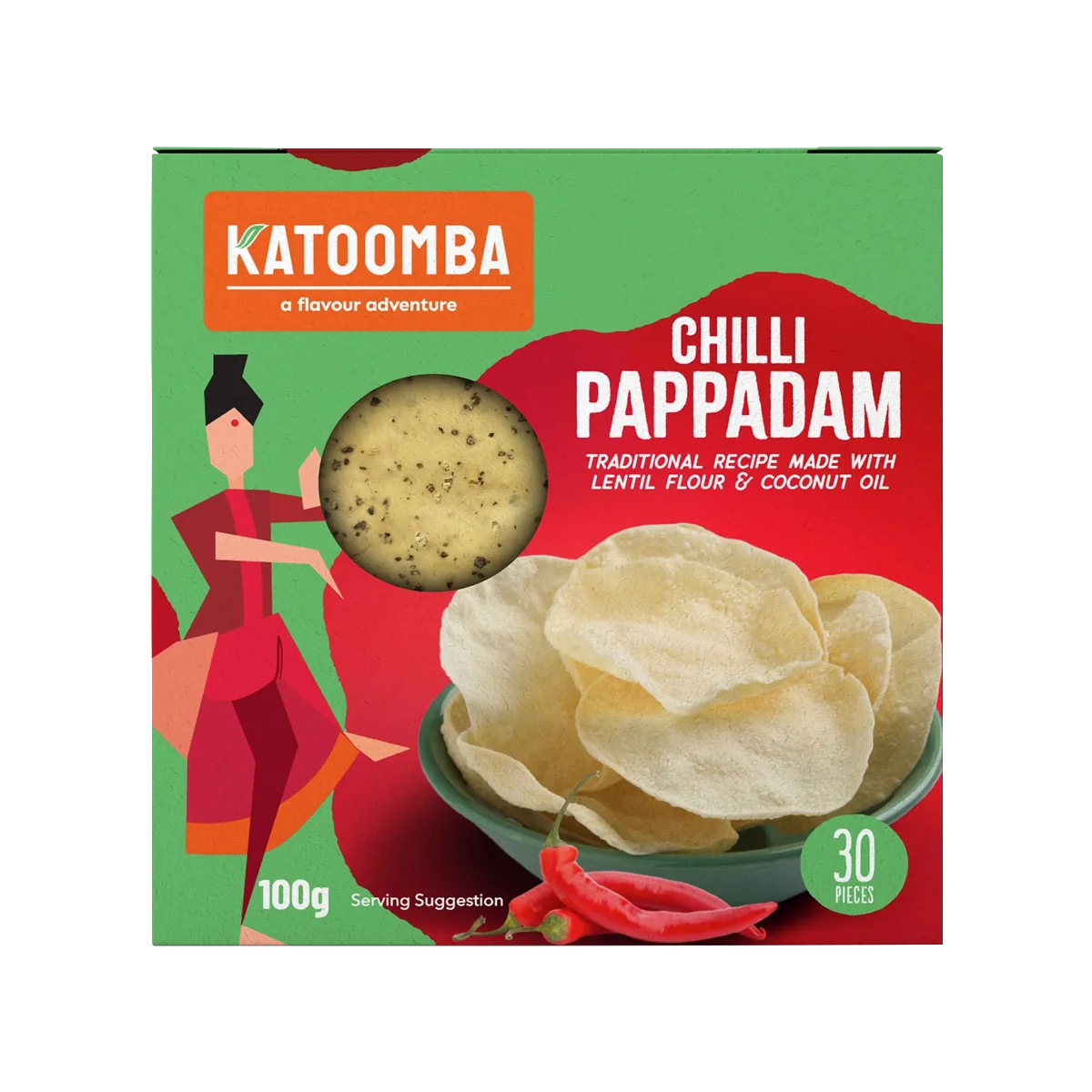 Katoomba - Chilli Pappadam | 100g