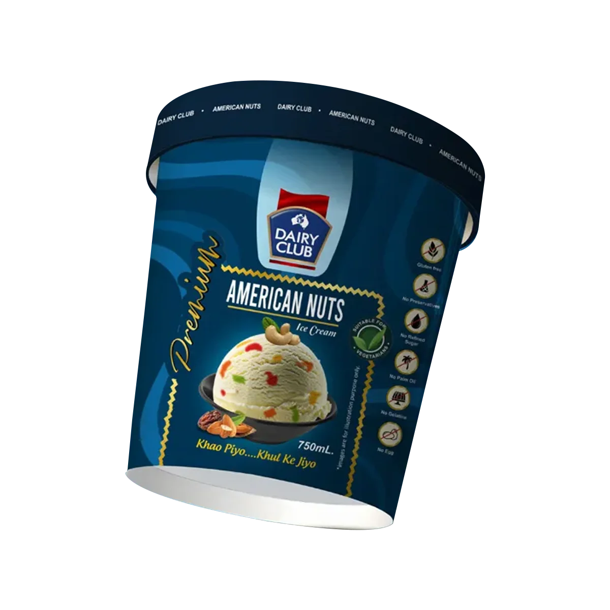 Dairy Club - American Nuts Ice Cream | 750ml