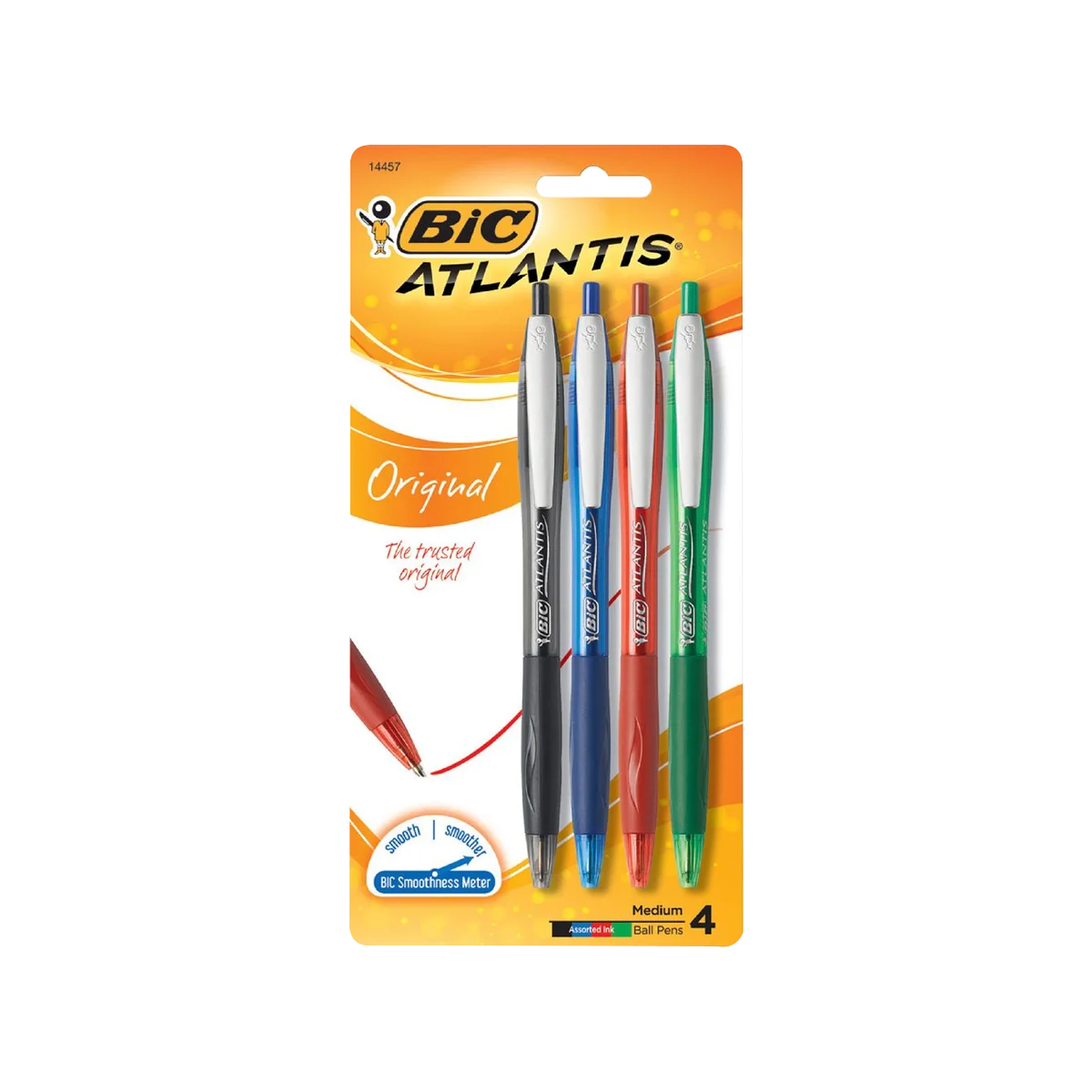 Bic - Atlantis Retractable Pens Assorted | 4 Pack