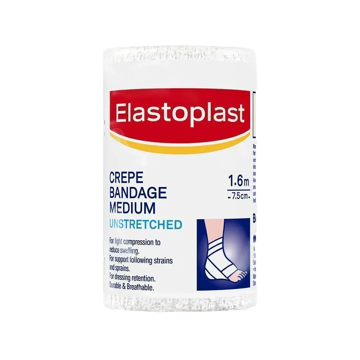 Elastoplast - Crepe Bandage Medium Unstretched 7.5cm x 1.6m | 1 Each