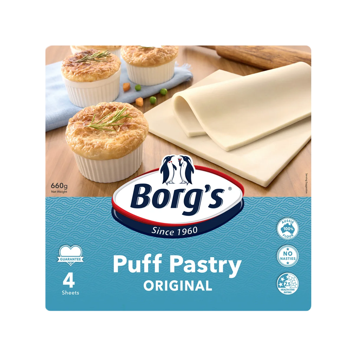 Borg's - Original Puff Pastry 4 Sheets | 660g