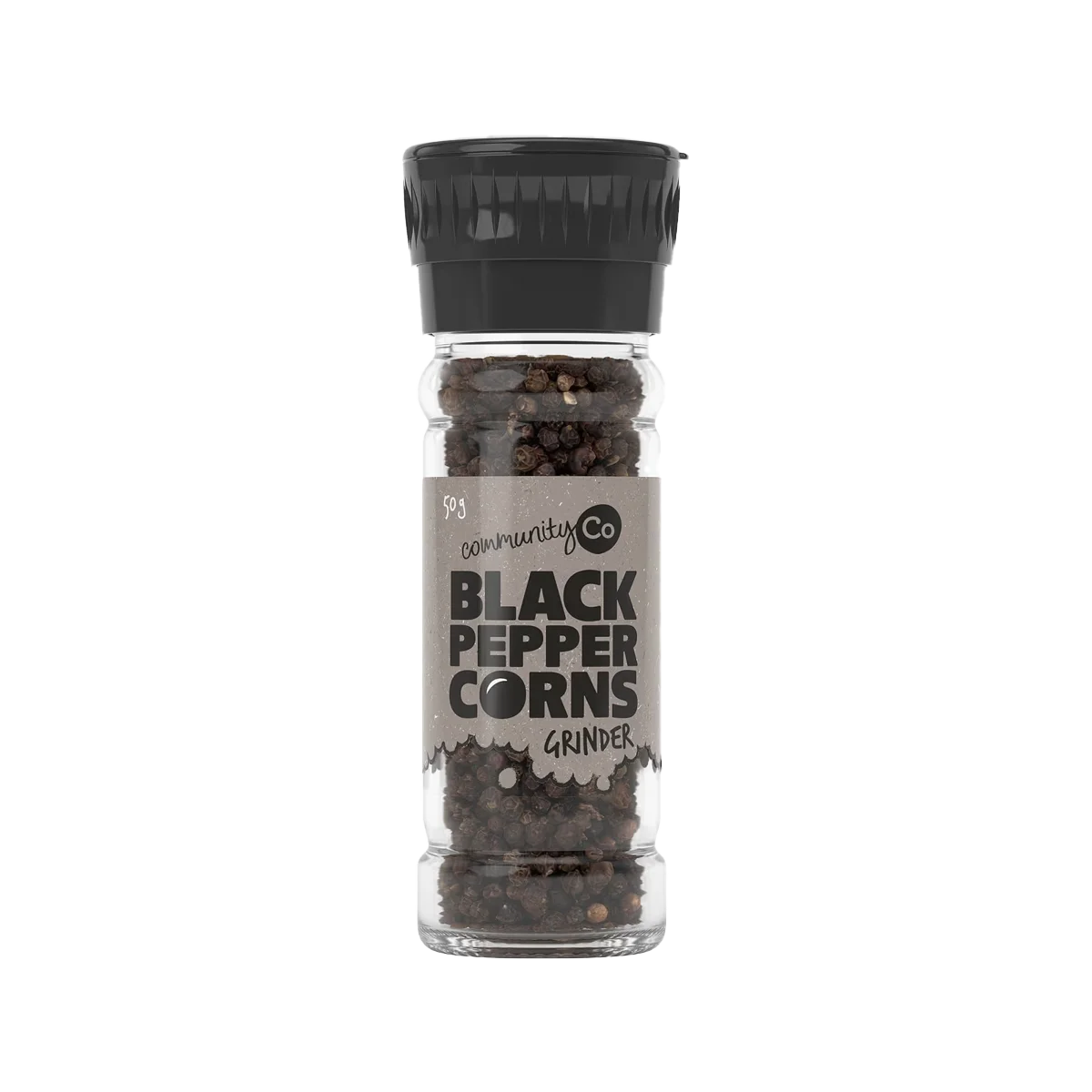 Community Co - Black Peppercorns Grinder | 1 Pack