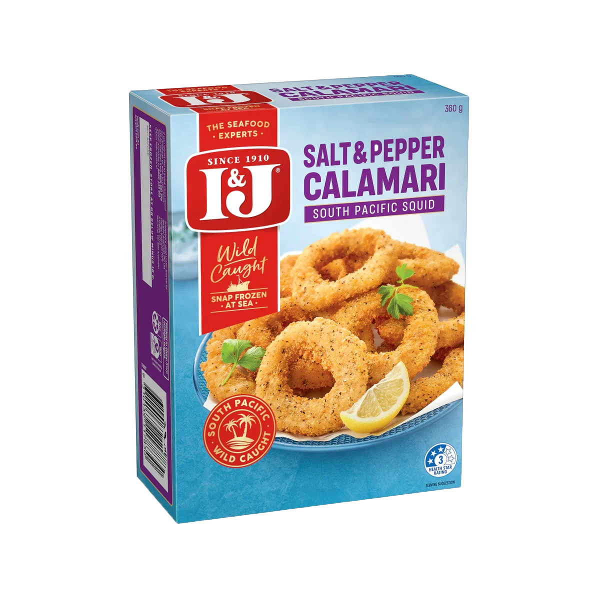 I&J - Frozen Salt and Pepper Calamari Rings | 360g