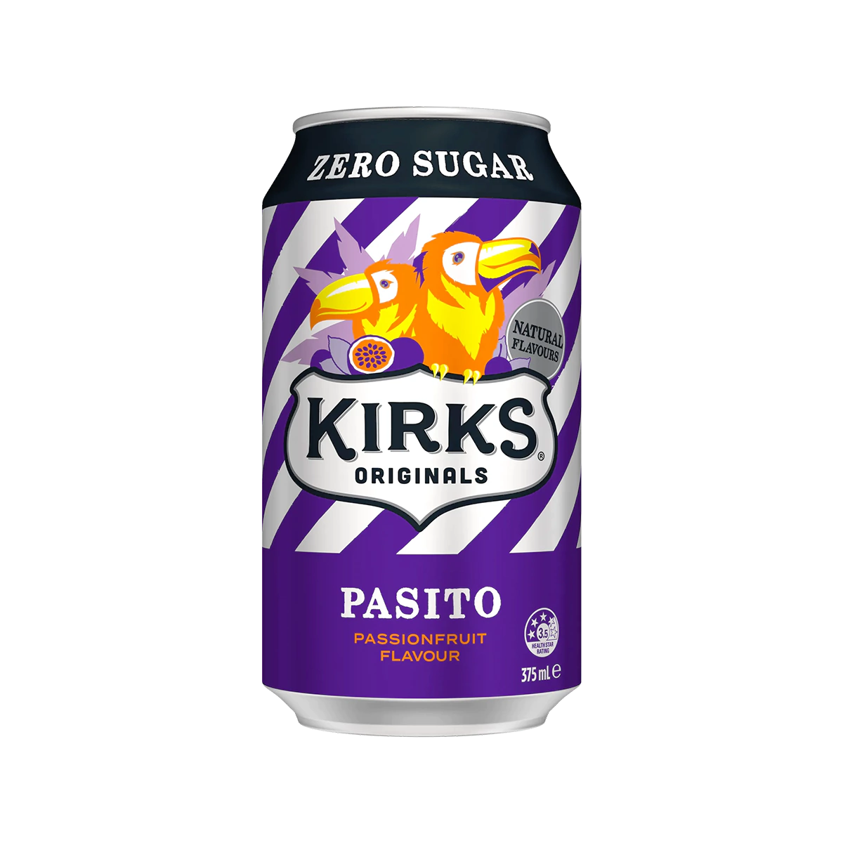 Kirks - Pasito Zero Sugar Soft Drink Can | 375ml