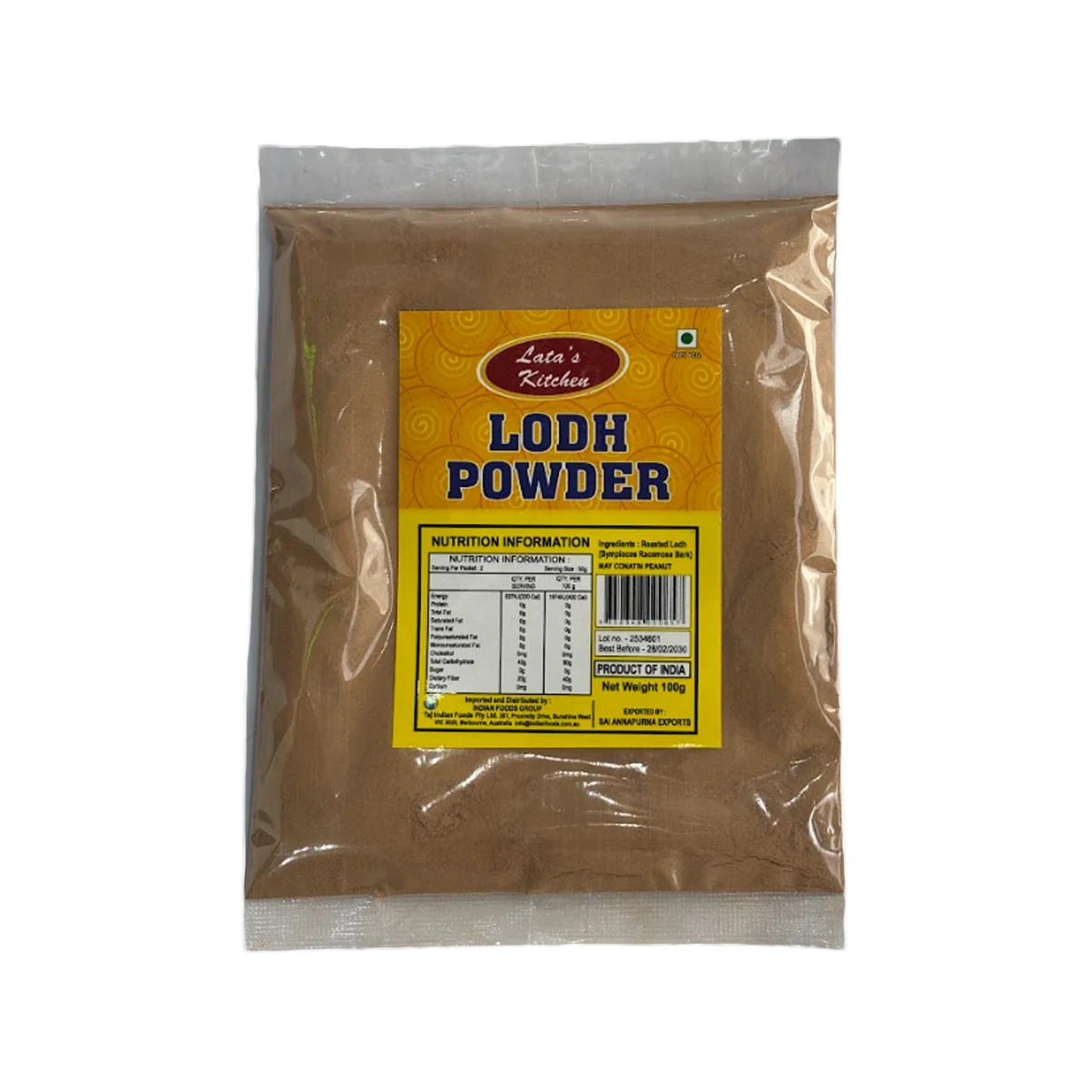 Lata’s Kitchen - Lodh Powder | 100g