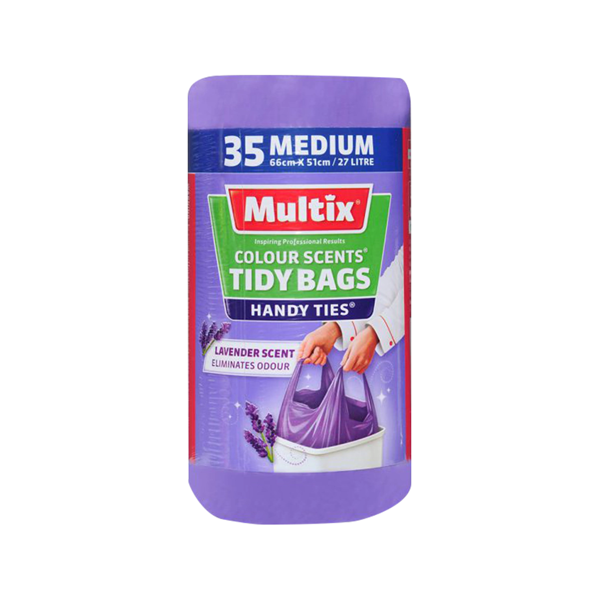 Multix - Kitchen Tidy Bags Lavender Medium | 35 Pack