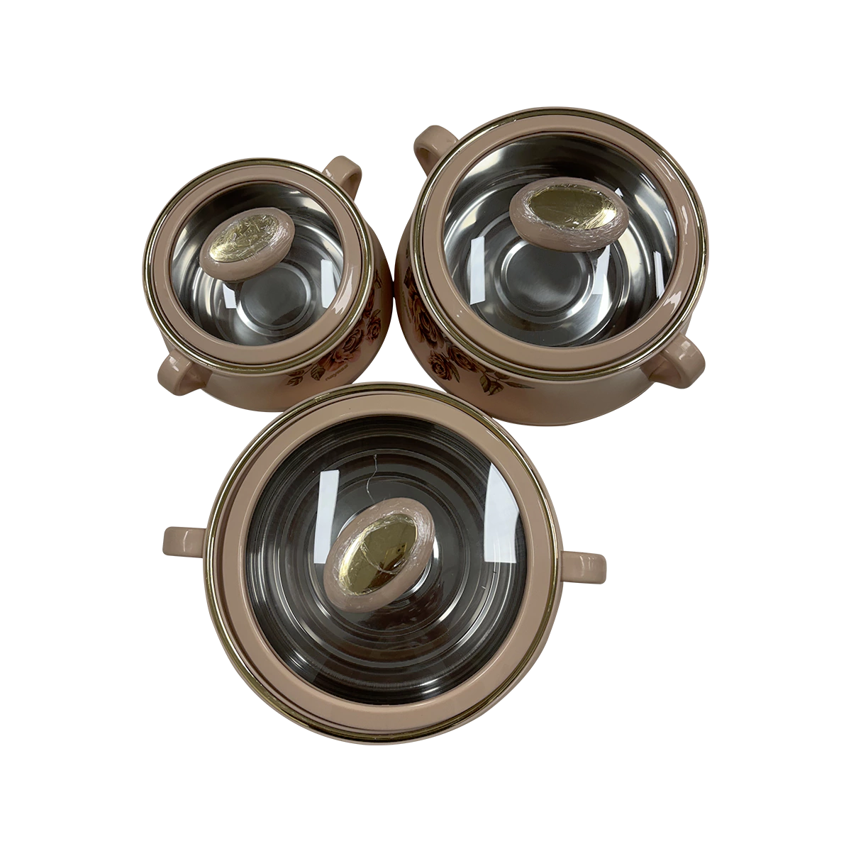 Nayasa - Lorenzo Glass Lid Insulated Casserole Set | 3 Pack