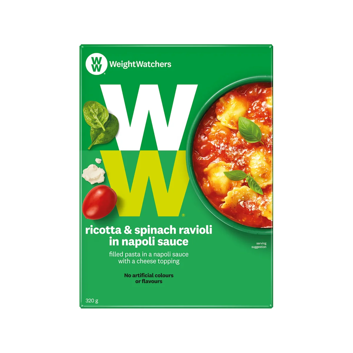 Weight Watchers - Spinach Ricotta Ravioli Napoli Sauce Frozen Meal | 320g